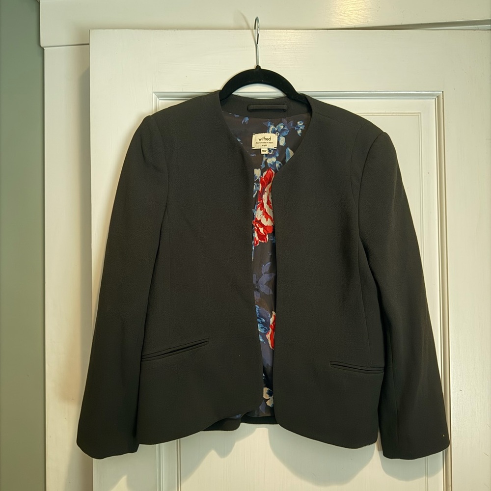 Wilfred Black Blazer with Floral Lining